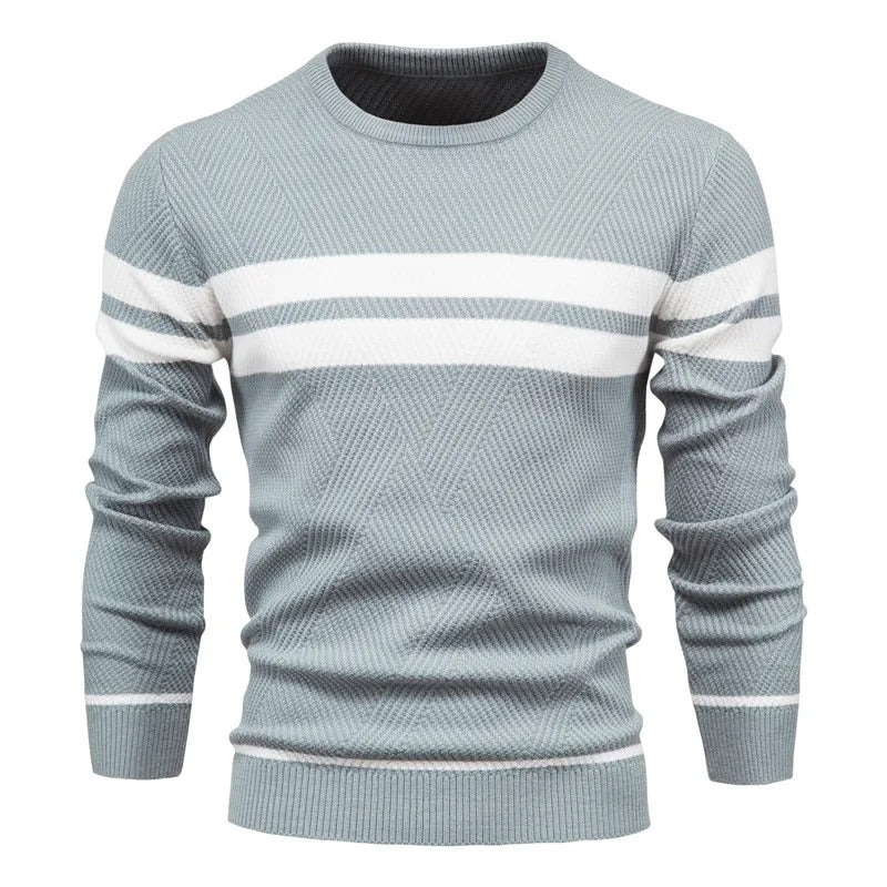 Pull à manches longues en patchwork pour hommes