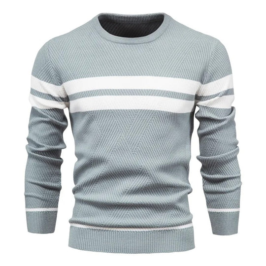 Pull à manches longues en patchwork pour hommes