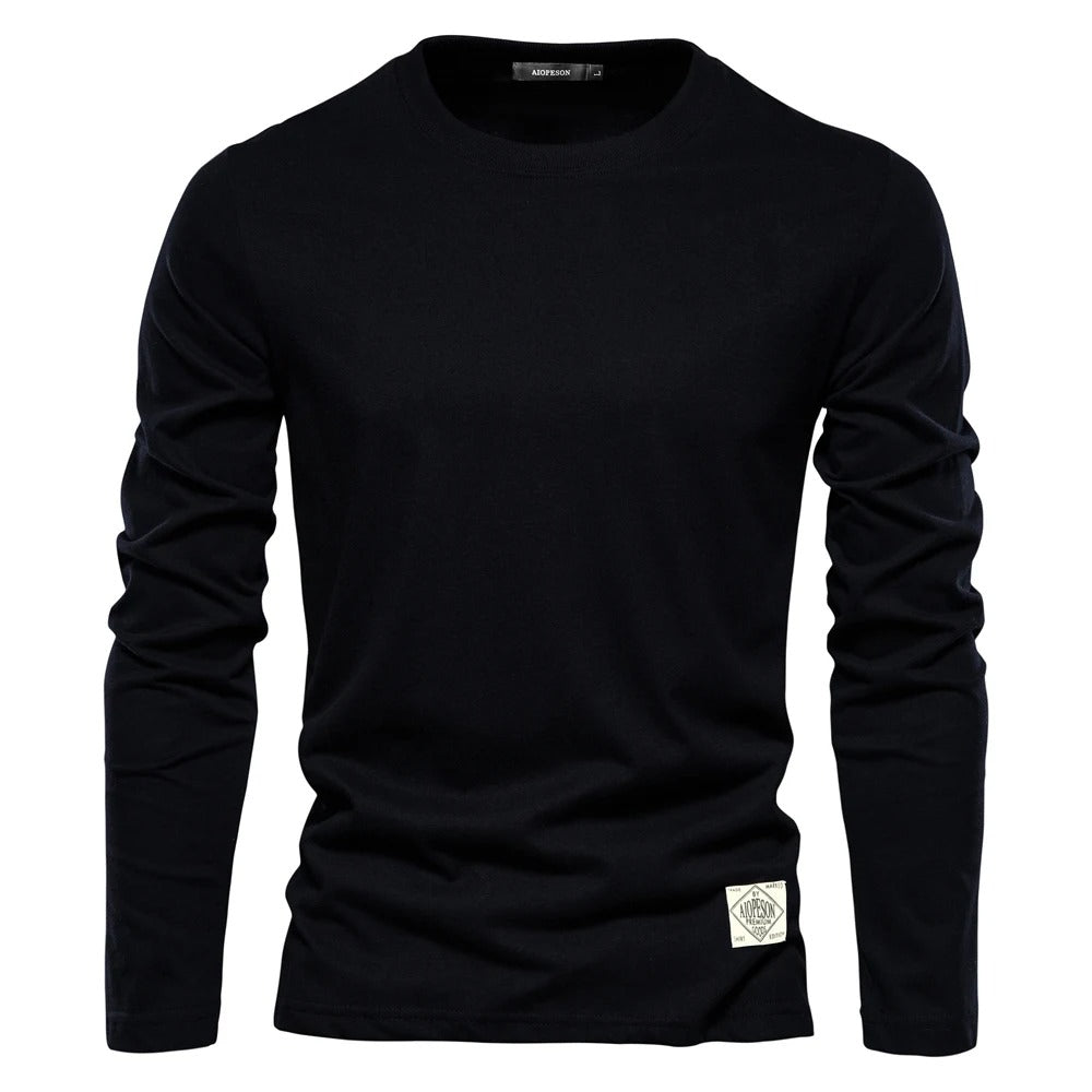 T-shirt classique à manches longues pour hommes