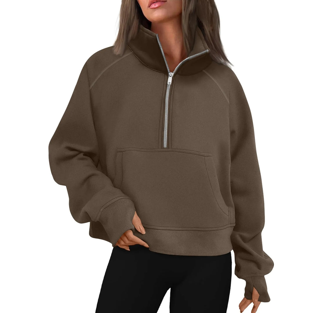 Veste polaire à col montant pour femmes