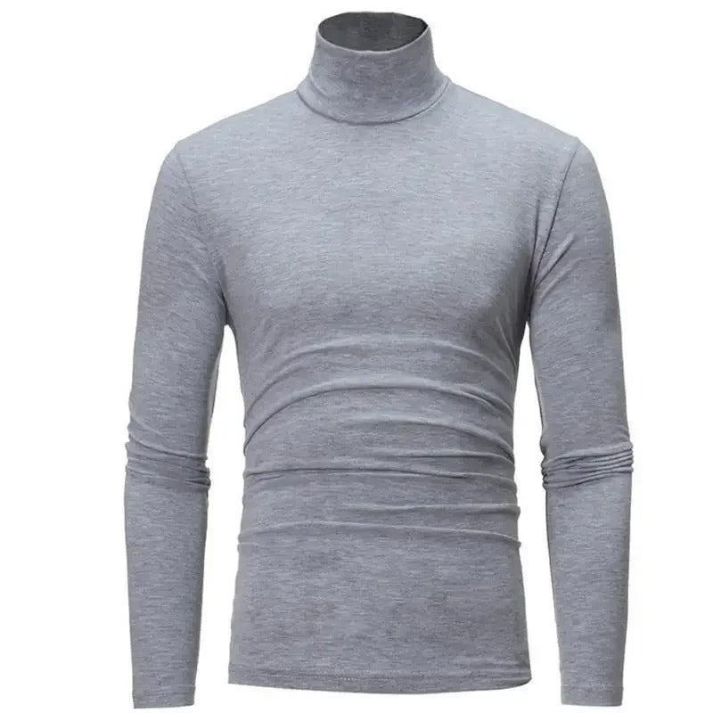 Haut d'hiver thermique coupe slim à col montant pour hommes