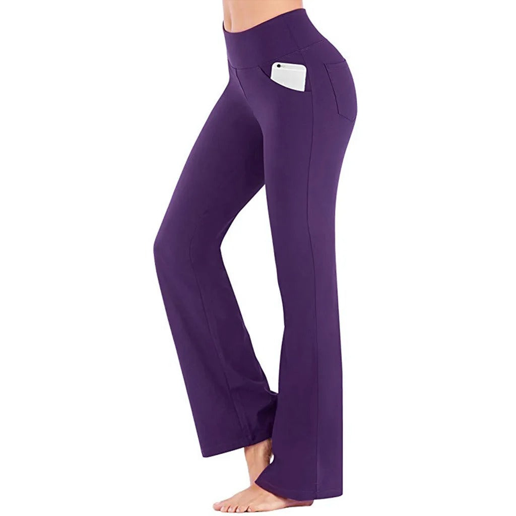 Pantalon évasé taille haute pour femme