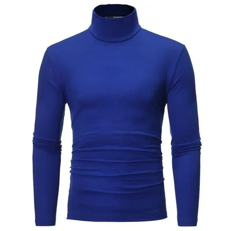 Haut d'hiver thermique coupe slim à col montant pour hommes