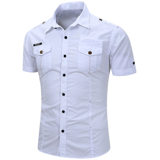Chemise de travail tactique en coton pour homme