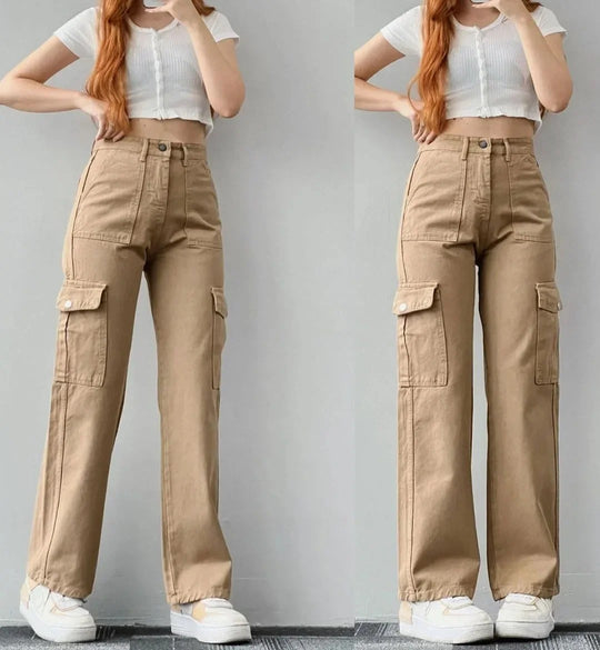Pantalon cargo multi-poches pour femme