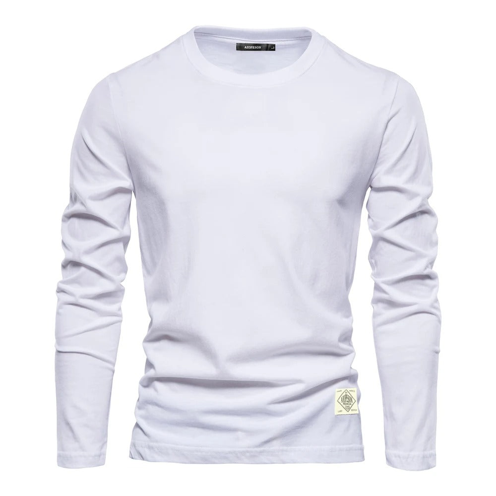 T-shirt classique à manches longues pour hommes