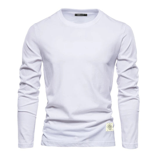 T-shirt classique à manches longues pour hommes