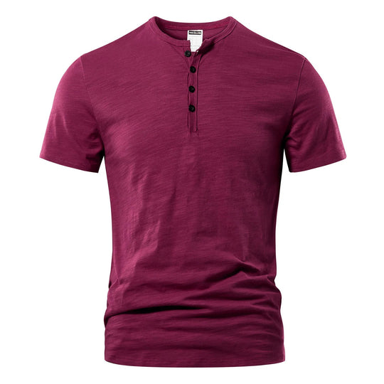 T-shirt Henley d'été pour homme