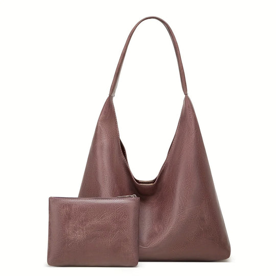 Sac à bandoulière rétro grand format pour femme