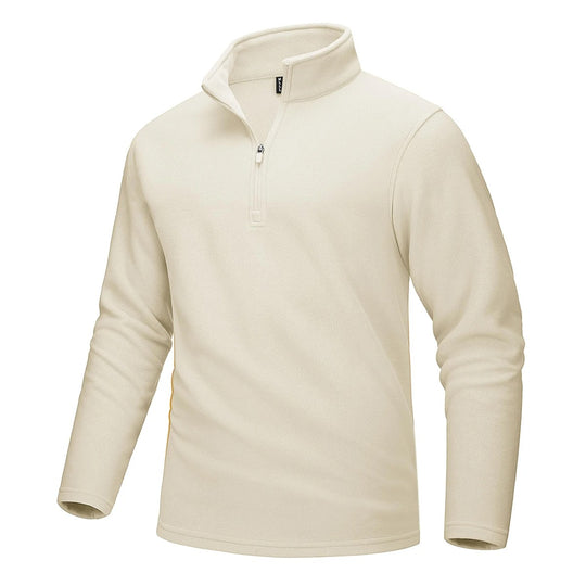 Pull polaire demi-zip pour hommes