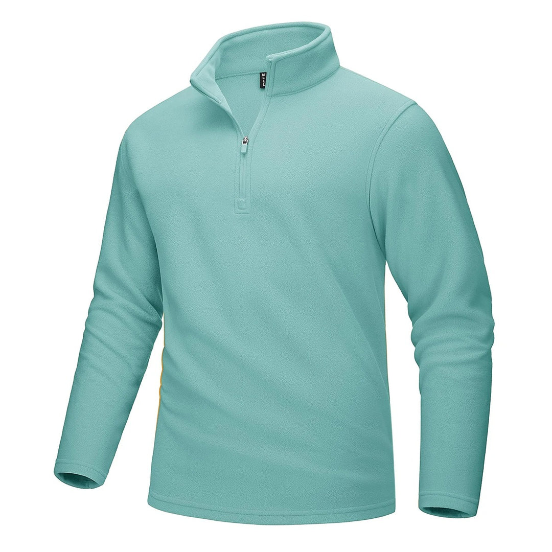Pull polaire demi-zip pour hommes