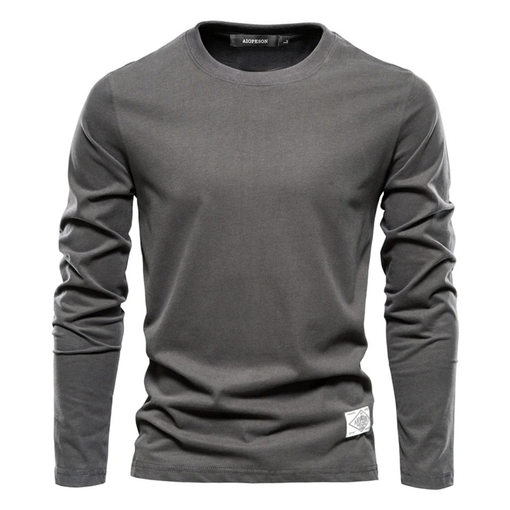 T-shirt classique à manches longues pour hommes