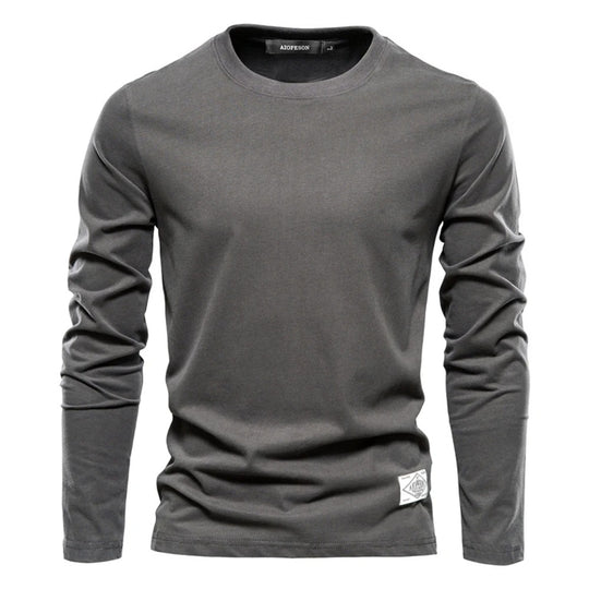 T-shirt classique à manches longues pour hommes