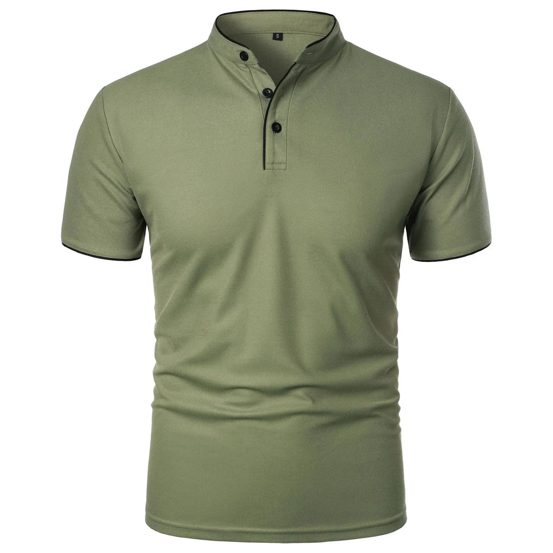 Chemise respirante à col épissure pour homme