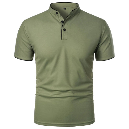 Chemise respirante à col épissure pour homme