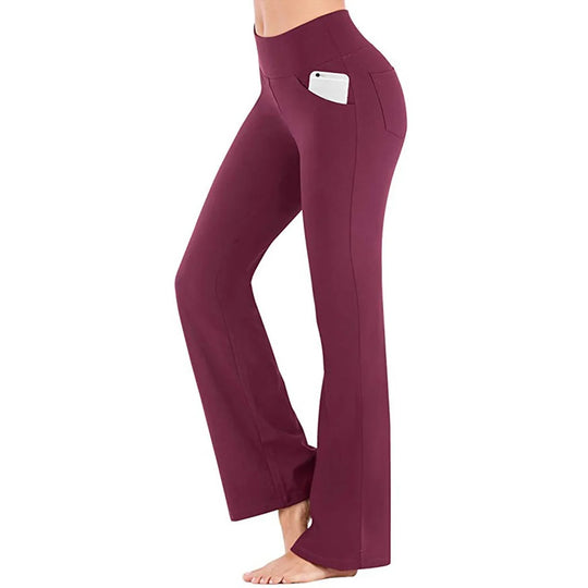 Pantalon évasé taille haute pour femme
