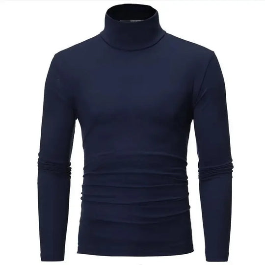 Haut d'hiver thermique coupe slim à col montant pour hommes