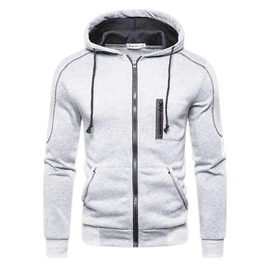 Pull à capuche avec fermeture à glissière pour hommes