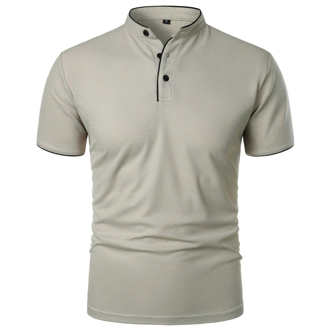 Chemise respirante à col épissure pour homme