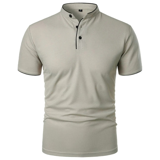 Chemise respirante à col épissure pour homme