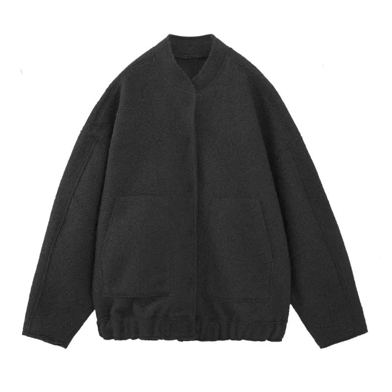 Blouson aviateur oversize en tweed pour femme