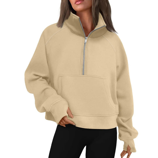 Veste polaire à col montant pour femmes