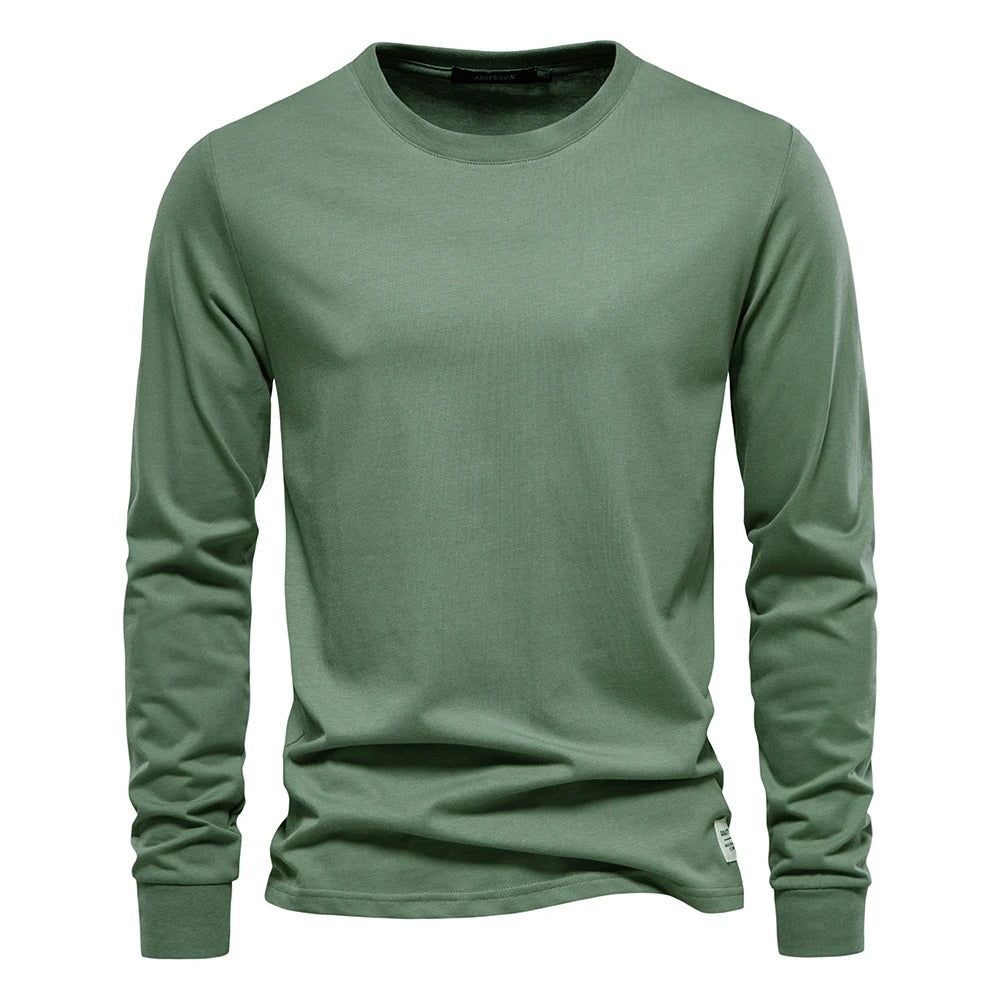 T-shirt à manches longues de couleur unie pour hommes