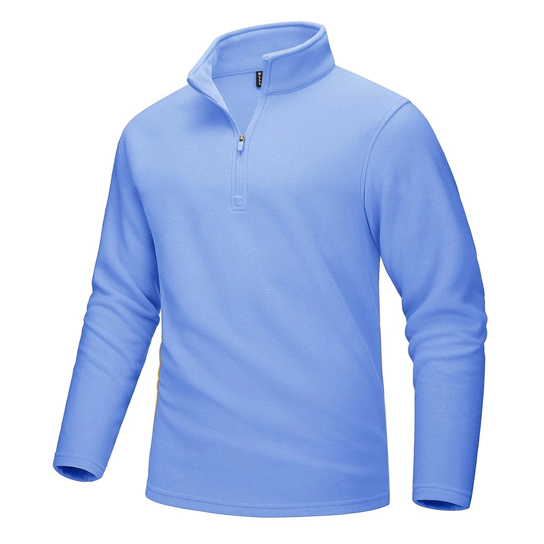 Pull polaire demi-zip pour hommes
