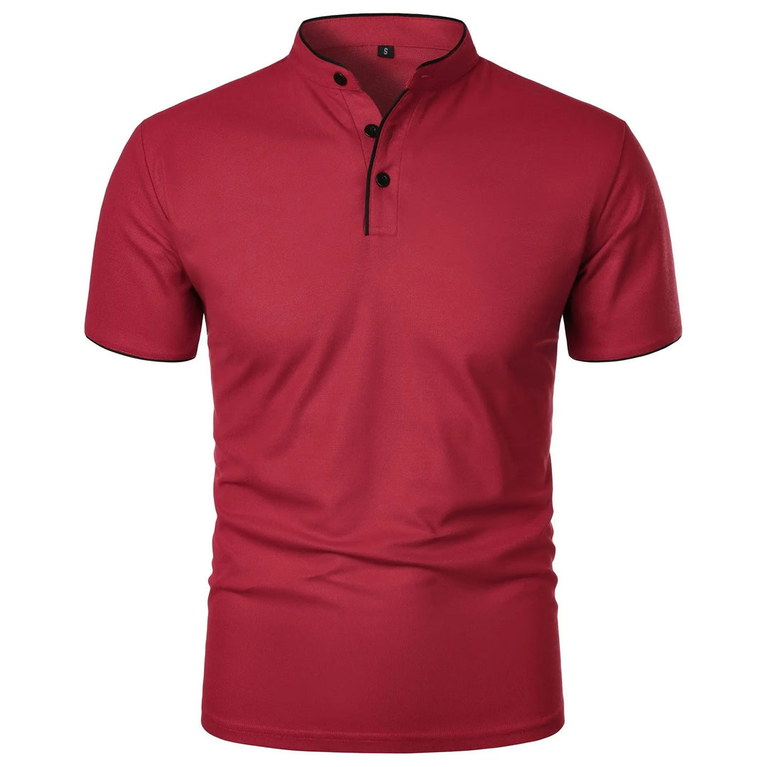 Chemise respirante à col épissure pour homme