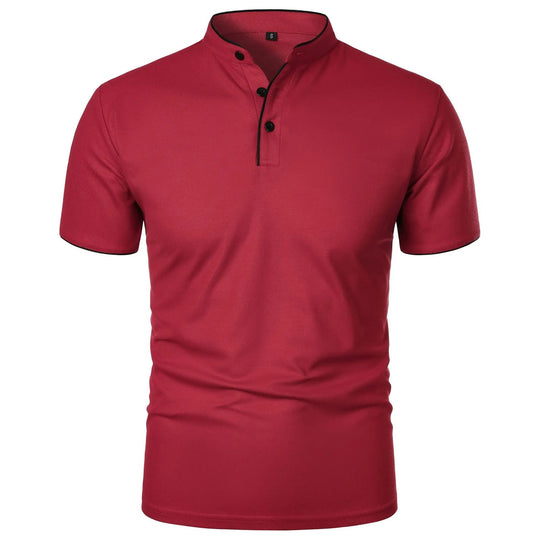 Chemise respirante à col épissure pour homme
