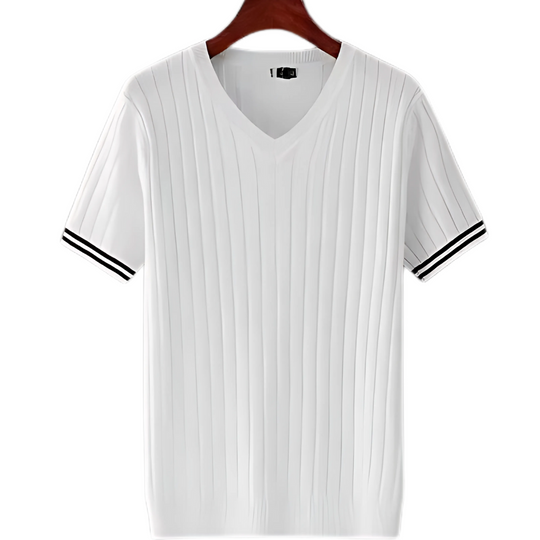 T-shirt slim fit à col en V pour homme