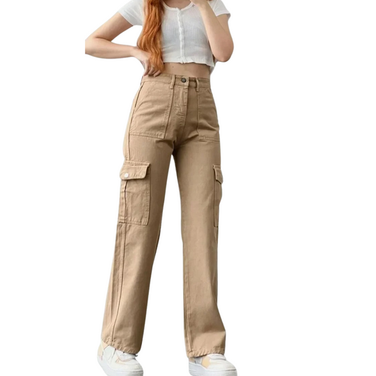Pantalon cargo multi-poches pour femme