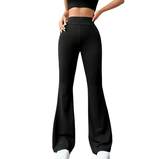 Pantalon évasé taille haute pour femme