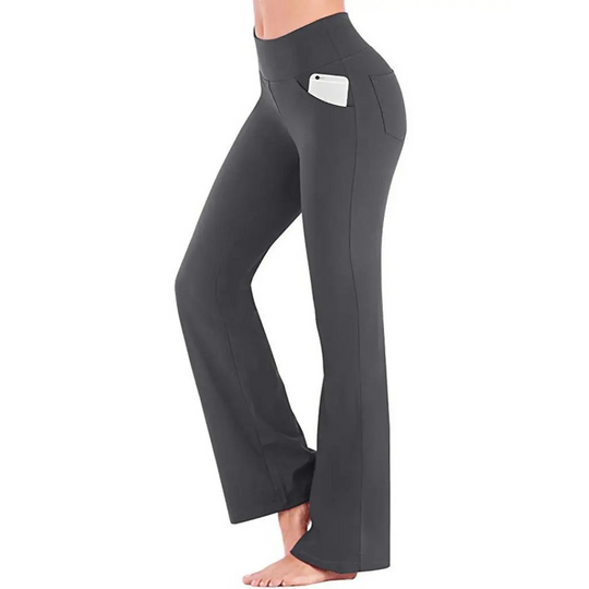 Pantalon évasé taille haute pour femme
