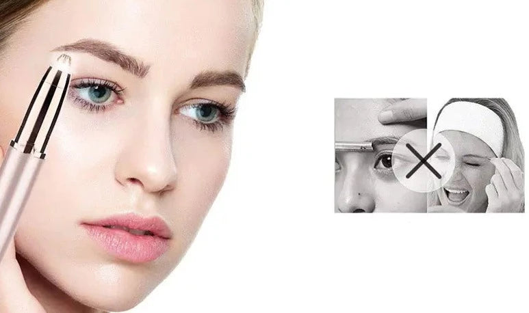 Tondeuse électrique LED pour sourcils