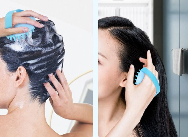 Brosse de douche pour le massage du cuir chevelu