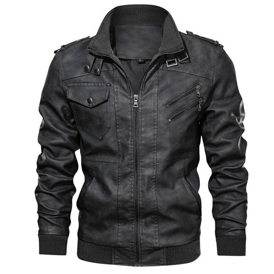 Veste en faux cuir pour homme