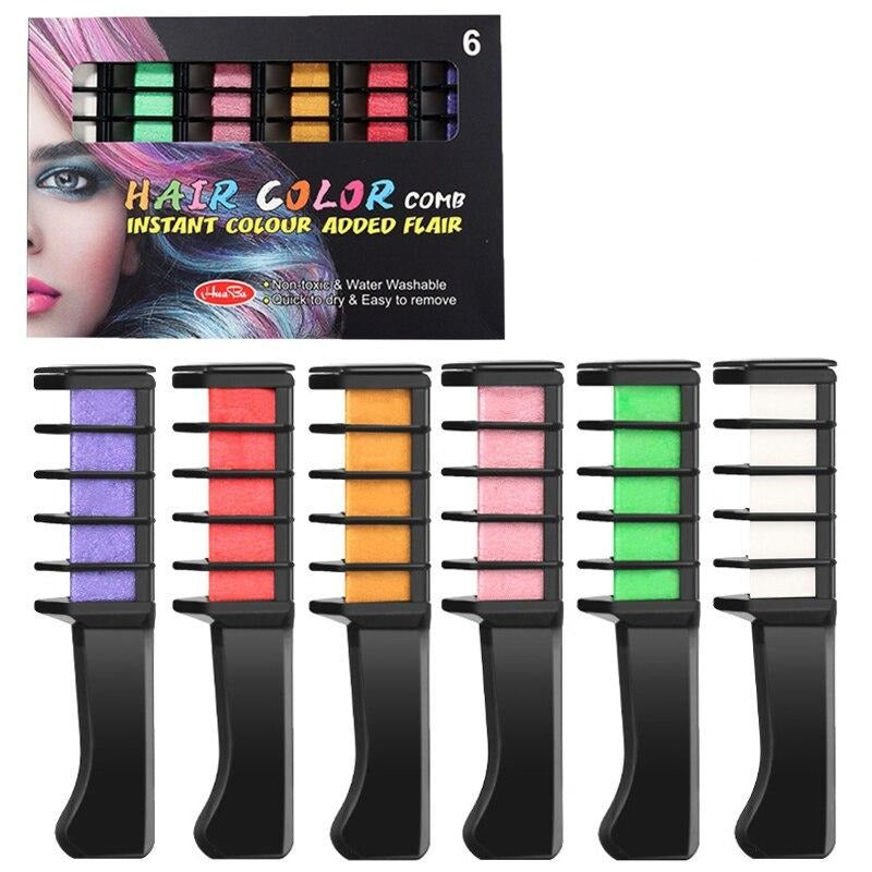 Peigne pour coloration temporaire des cheveux