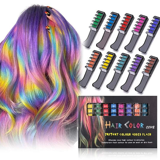 Peigne pour coloration temporaire des cheveux
