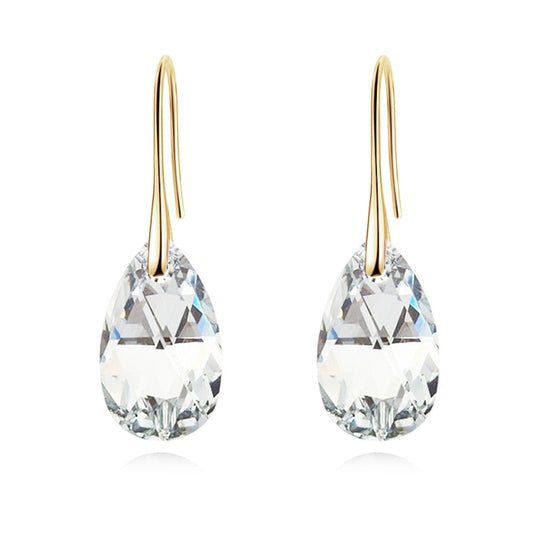 Boucles d'oreilles en cristal en forme de goutte d'eau