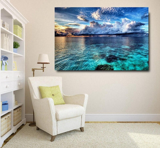Tableau mural de paysage marin Blue Sky