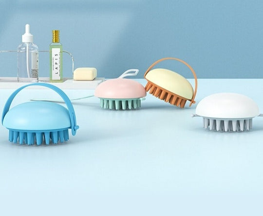 Brosse de douche pour le massage du cuir chevelu