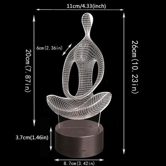 Lampe à illusion 3D pour le yoga