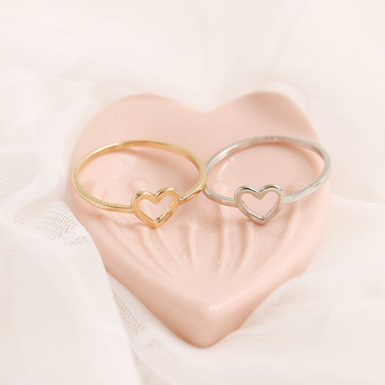 Bague de promesse en forme de cœur