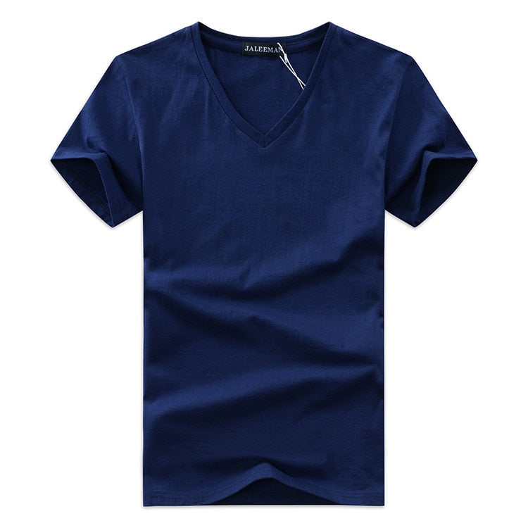T-shirt col en V à coupe étroite pour hommes