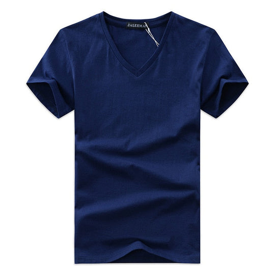 T-shirt col en V à coupe étroite pour hommes