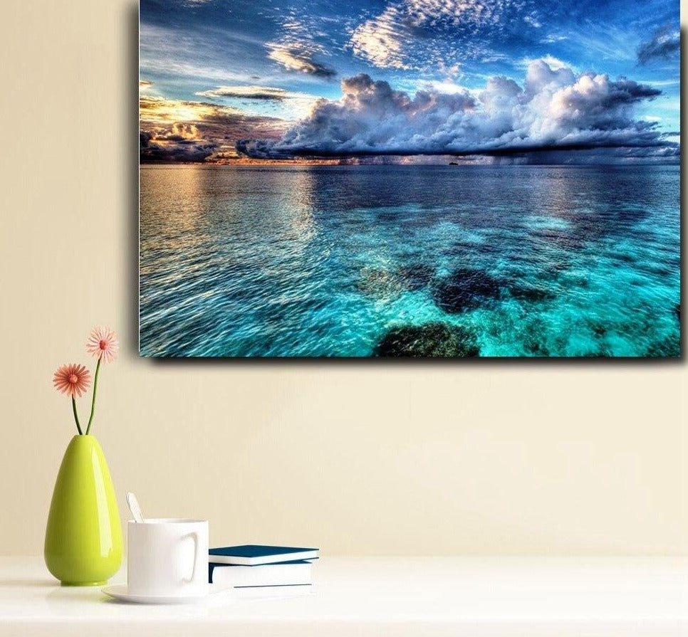 Tableau mural de paysage marin Blue Sky