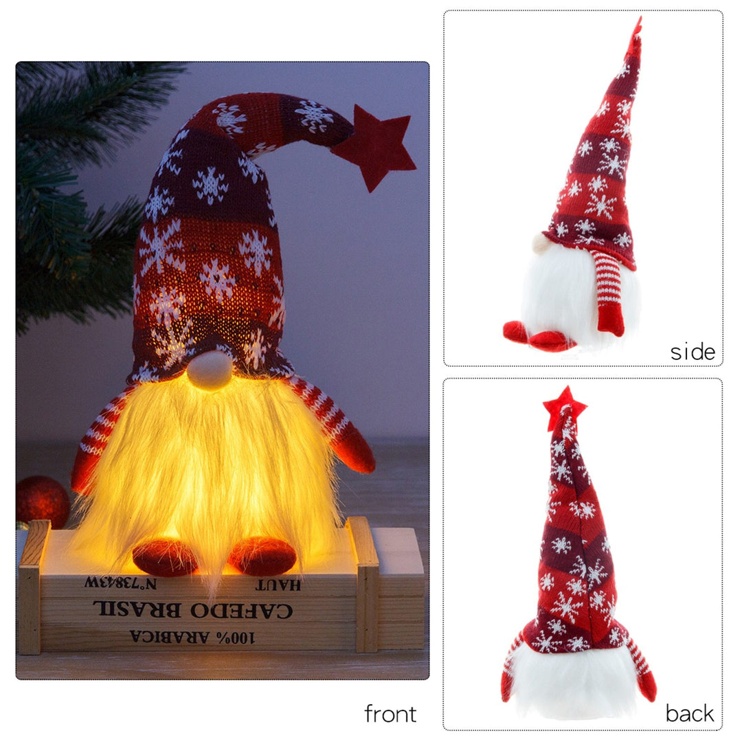 Gnome de Noël illuminé