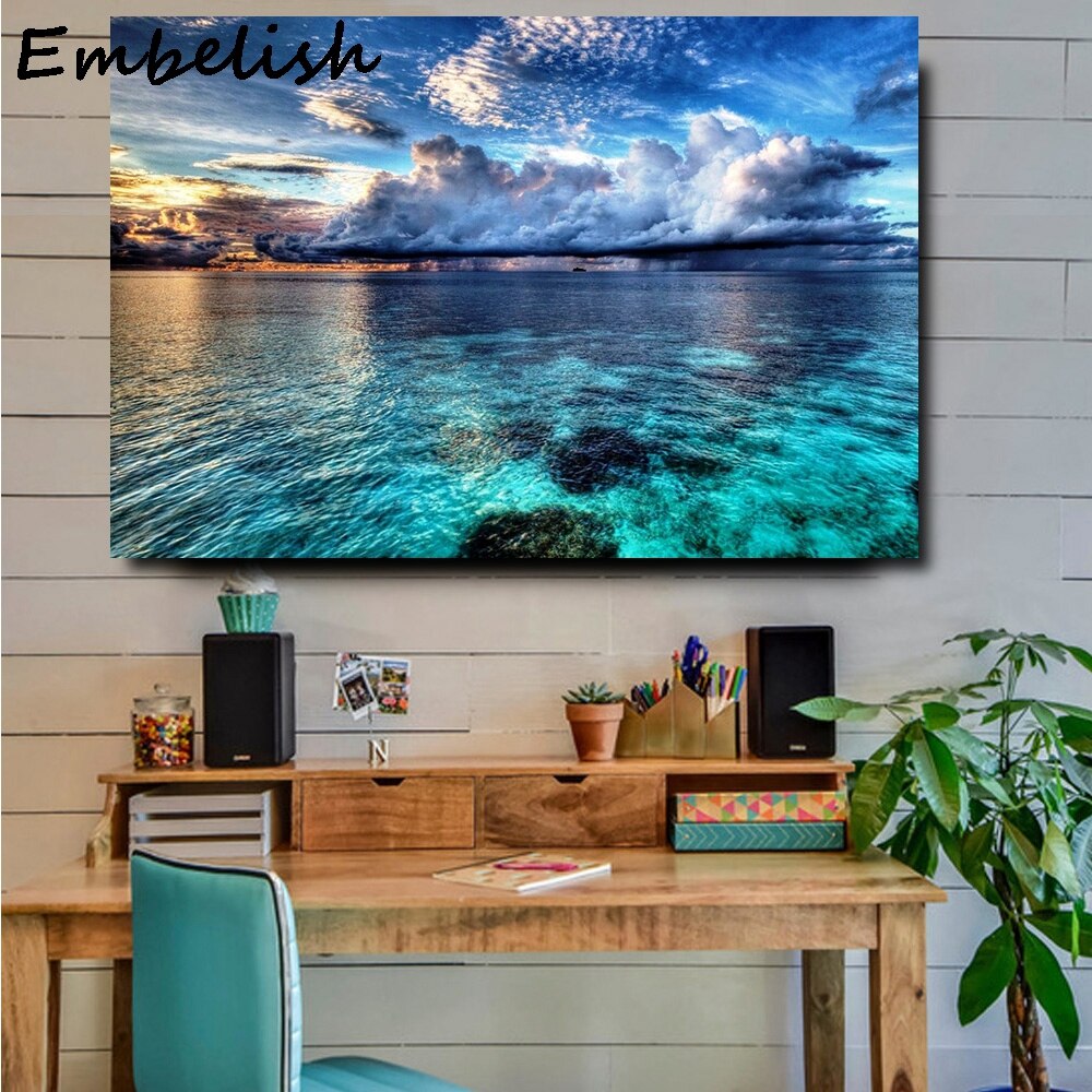 Tableau mural de paysage marin Blue Sky