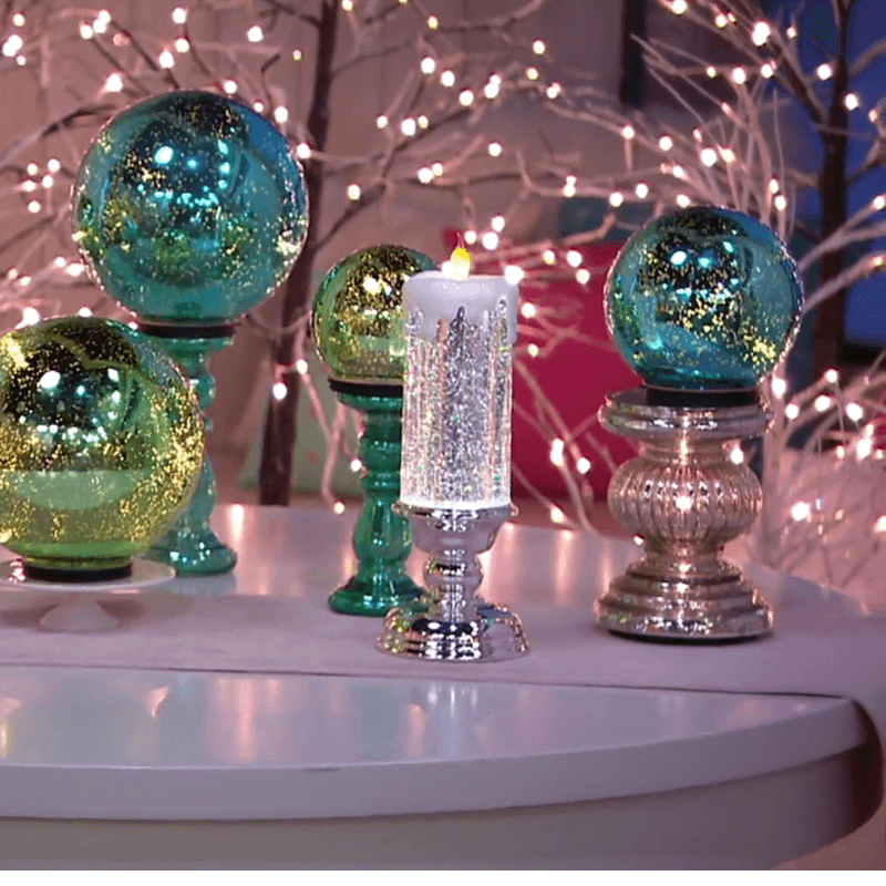 Bougie à eau LED à avec paillettes